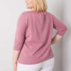 Starorůžový plus size top VELARIS