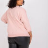 Starorůžová plus size mikina CORDELISE s nápisem