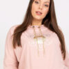 Starorůžová plus size mikina APHELIS