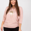 Starorůžová plus size mikina APHELIS