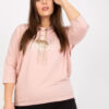 Starorůžová plus size mikina APHELIS