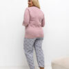 Tmavě růžové bavlněné pyžamo JANNIE plus size
