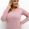 Tmavě růžové bavlněné pyžamo JANNIE plus size