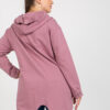 Starorůžová propínací mikina plus size se zipem – RINELIA
