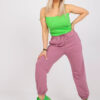 Starorůžové bavlněné tepláky Ainhoa plus size – EVIENNA
