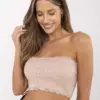 Starorůžový krajkový bandeau top OPHELISSA