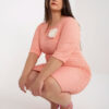 Meruňkové midi šaty BEATRIX plus size s květinou