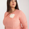 Meruňkové midi šaty BEATRIX plus size s květinou
