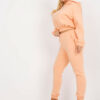 Broskvový plus size basic komplet s kalhotami – CYRENE