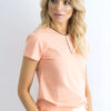 Broskvové basic tričko AERELIA Peachy