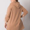 Camel plus-size mikina Zurich na zip – IOLARA
