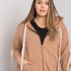 Camel plus-size mikina Zurich na zip – IOLARA