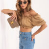 Velbloudí crop halenka RUFFLORA s volány
