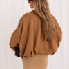 Camel bomber bunda s imitací semiše – XIRALYA