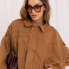 Camel bomber bunda s imitací semiše – XIRALYA