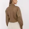 Camel bunda z eko kůže s kapsami – CALELLE