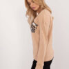 Velbloudí top LEORETTA s leopardími detaily