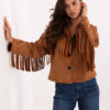 Camel semišová bunda s límcem – MIREVA