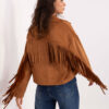 Camel semišová bunda s límcem – MIREVA