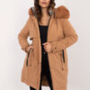 Camel zimní parka s kapucí – SOLEVA
