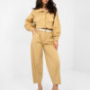 Camel bavlněné kalhoty v safari stylu – JENURA