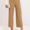 Camel wide-leg kalhoty s páskem – MAVORA