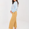 Camel wide-leg džíny bez zapínání – JENERIA