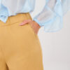 Camel wide-leg džíny bez zapínání – JENERIA