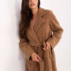 Camel boucle kabát s kapsami – PERENIA