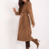 Camel boucle kabát s kapsami – PERENIA