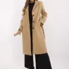 Camel kabát ITALY MODA s vázacím páskem – OPHYSSA