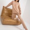 Camel bavlněný dvoudílný casual komplet – ANEMONE