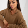 Camel pletený casual komplet se šortkami – ARMINA