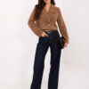 Camel elegantní kabát bouclé RUE PARIS – QUNEAYRA