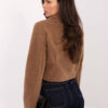Camel elegantní kabát bouclé RUE PARIS – QUNEAYRA