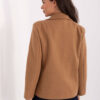 Camel elegantní kabát s límcem RUE PARIS – QUELAVA