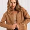 Camel kardigan AIRI Cordie RUE PARIS s vázáním