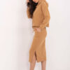 Camel komplet Alishia RUE PARIS s mikinou a sukní – BASANA