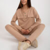 Camel casual komplet s knoflíky – AZARIA