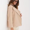 Camel oversize kabát RUE PARIS s límcem – QUAELLE