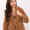 Camel teddy kabát s kapsami – PERYNA