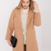Camel kabát MODA ITALY s ramenními vycpávkami – QUAERIA