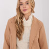 Camel kabát MODA ITALY s ramenními vycpávkami – QUAERIA