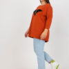 Cihlová plus size mikina APPLINNE