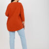 Cihlová plus size mikina APPLINNE