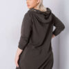 Tmavě khaki plus size mikina Fantasy s kapucí – DORORA