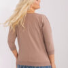 Tmavě béžová plus size mikina METALBLOOM