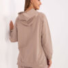 Tmavě béžová basic oversize mikina RELEVANCE – AMRELLA