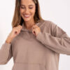 Tmavě béžová basic oversize mikina RELEVANCE – AMRELLA