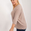 Tmavě béžový plus size top VIVANEA